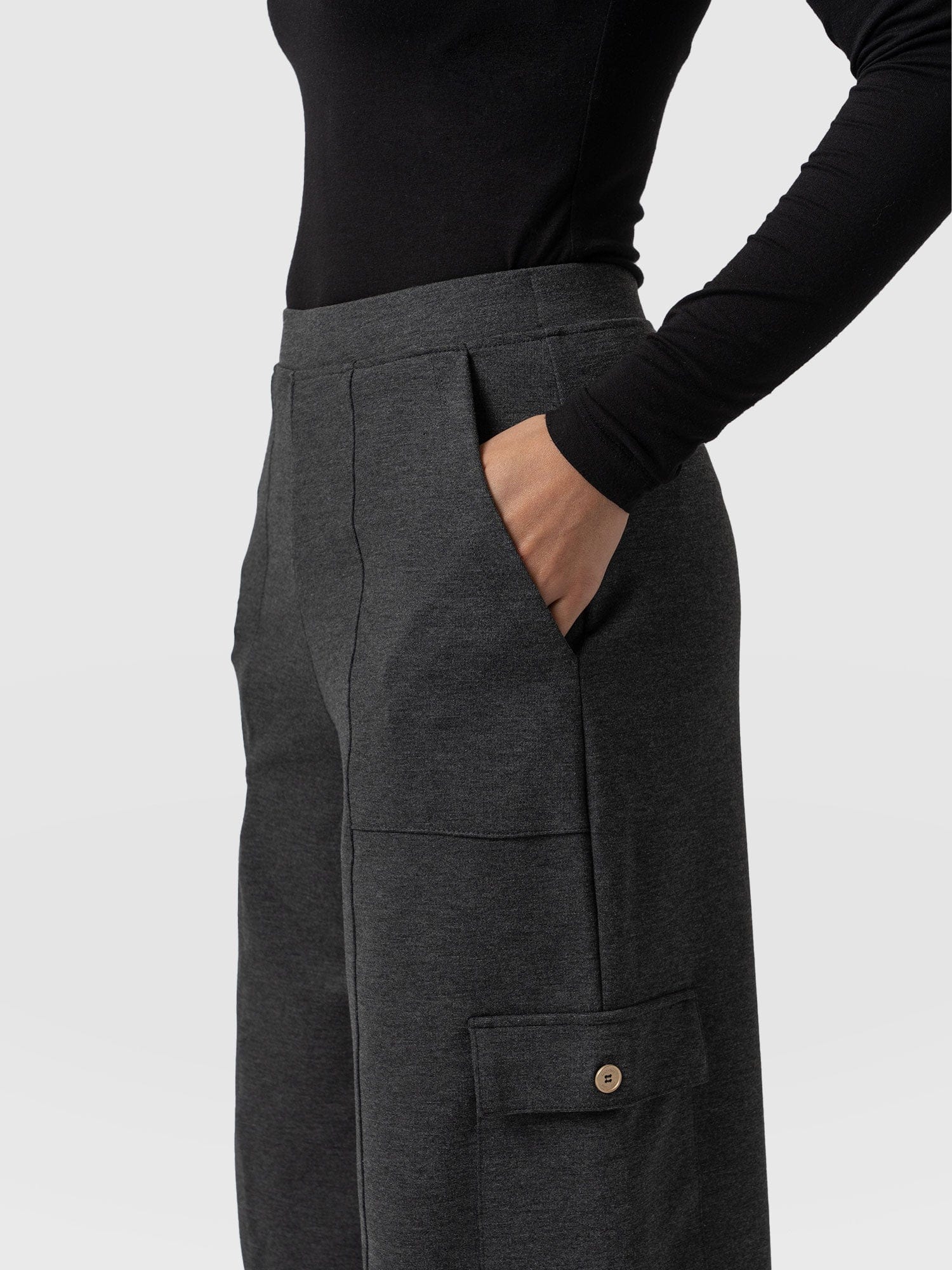 Cargo Chelsea Pant Charcoal - Women's Pants | Saint + Sofia® USA
